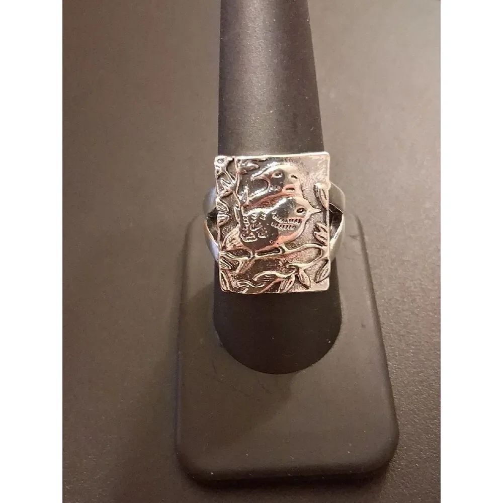 Bird Silver Statement Ring Size 9. New